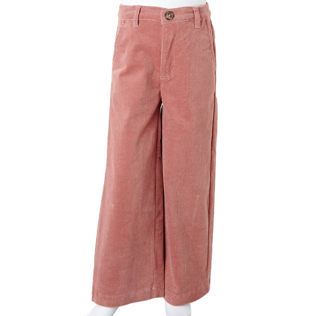 Pantaloni pentru copii din velur, roz antichizat, 128 GartenMobel Dekor