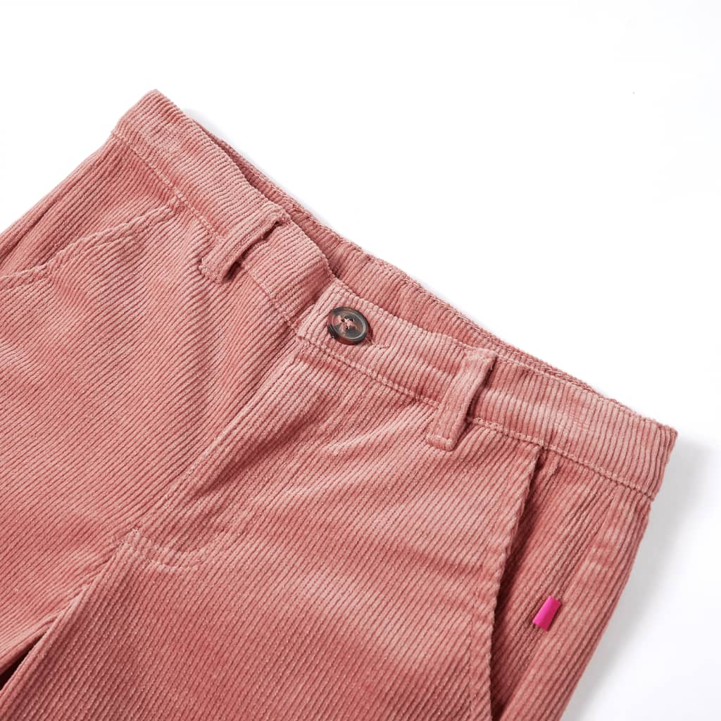 Pantaloni pentru copii din velur, roz antichizat, 128 GartenMobel Dekor