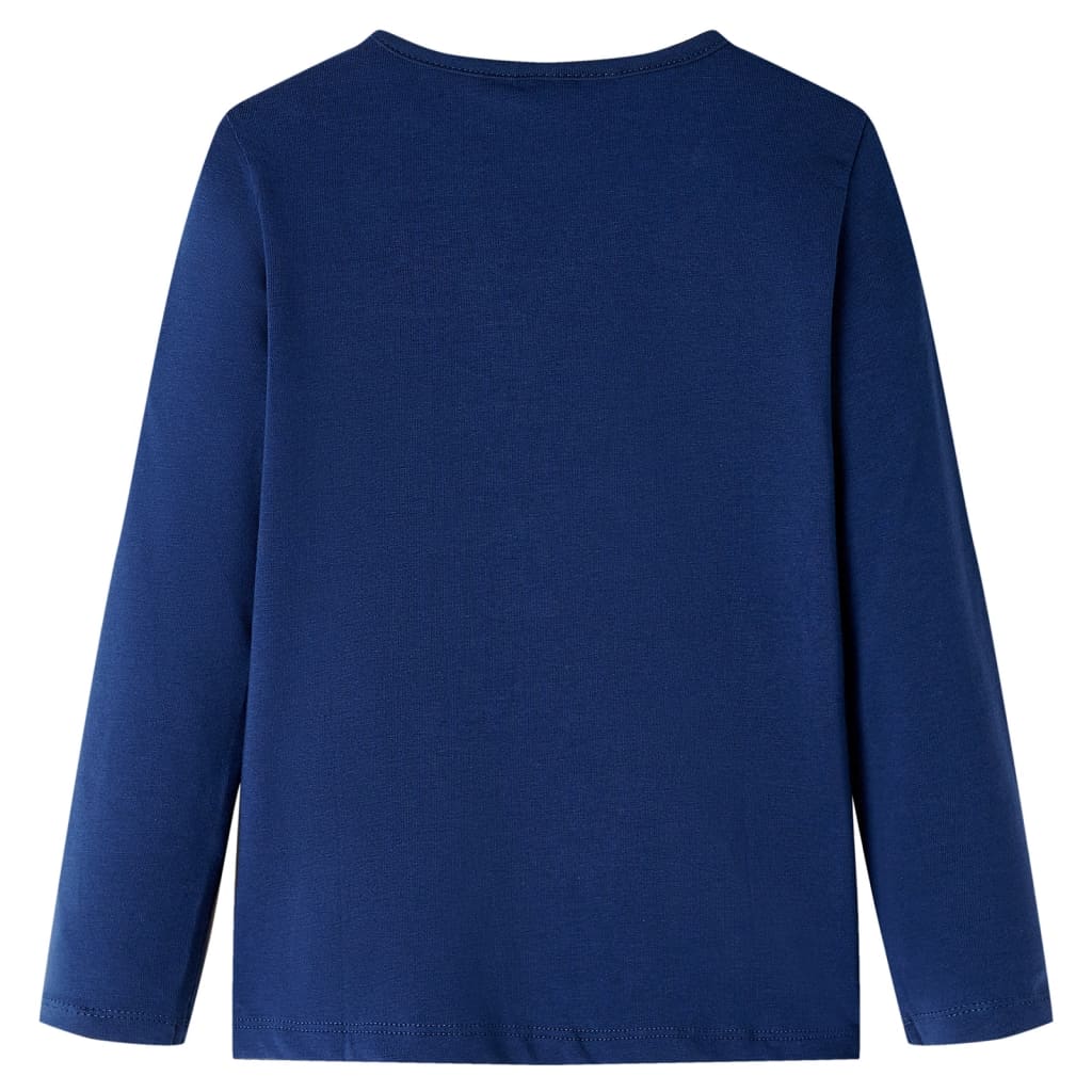 Tricou cu mâneci lungi pentru copii, bleumarin, 116 GartenMobel Dekor