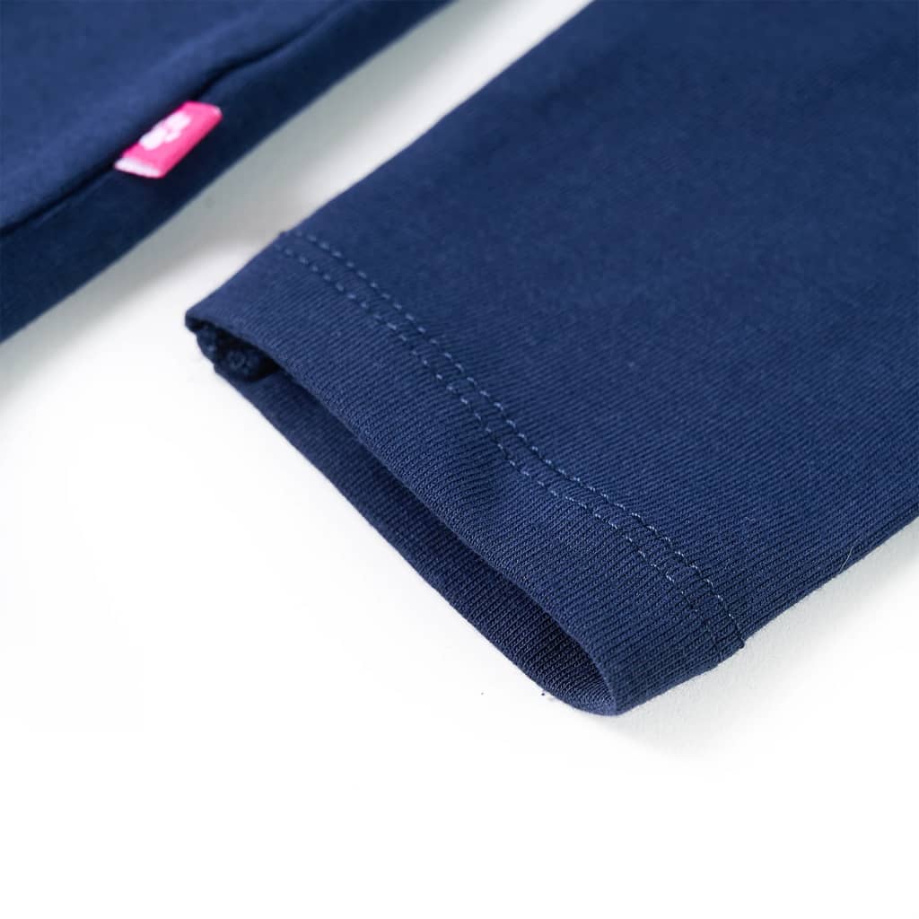 Tricou cu mâneci lungi pentru copii, bleumarin, 140 GartenMobel Dekor