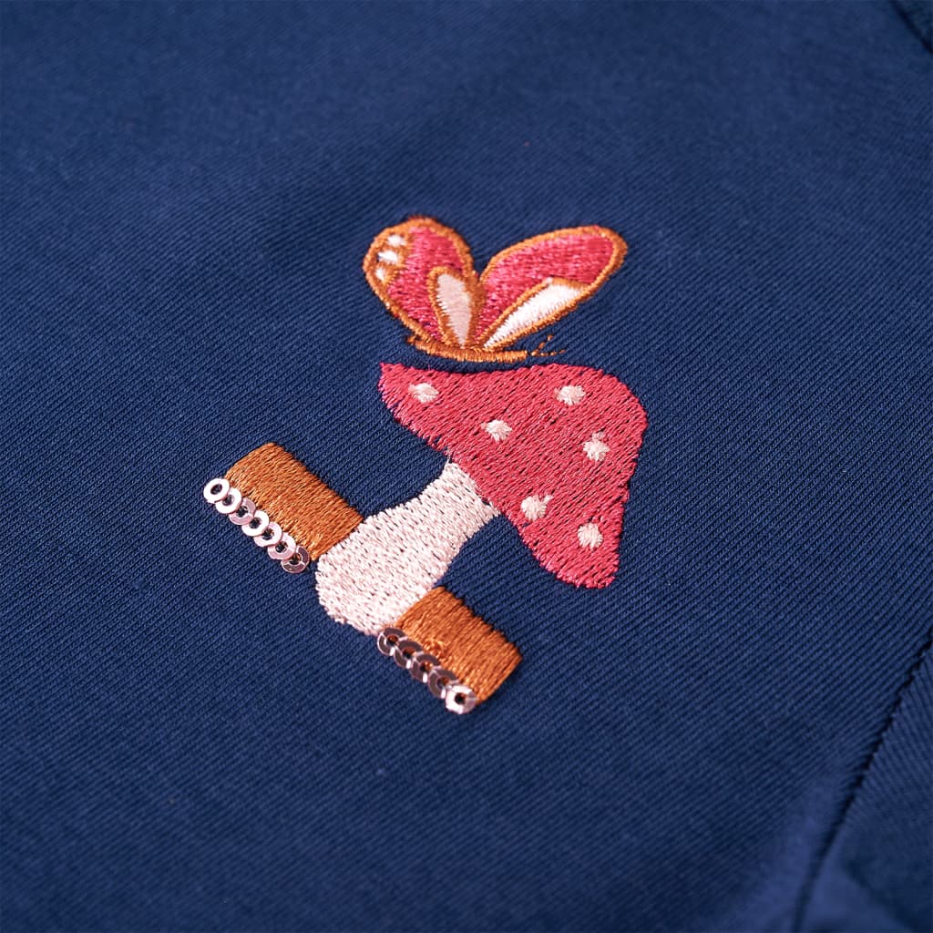 Tricou cu mâneci lungi pentru copii, bleumarin, 140 GartenMobel Dekor