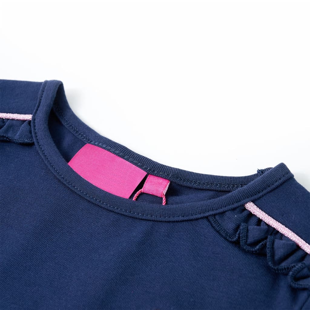 Tricou cu mâneci lungi pentru copii, bleumarin, 92 GartenMobel Dekor