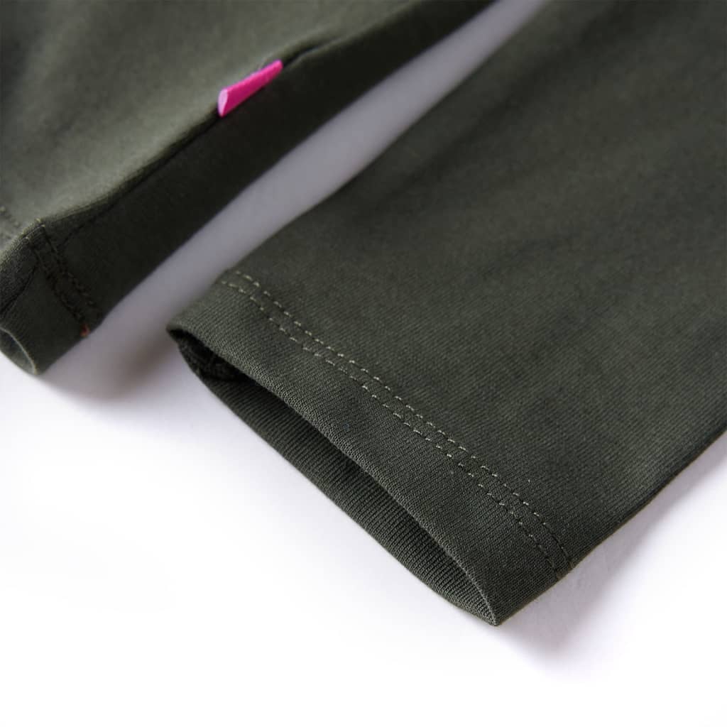 Tricou cu mâneci lungi pentru copii, kaki, 116 GartenMobel Dekor