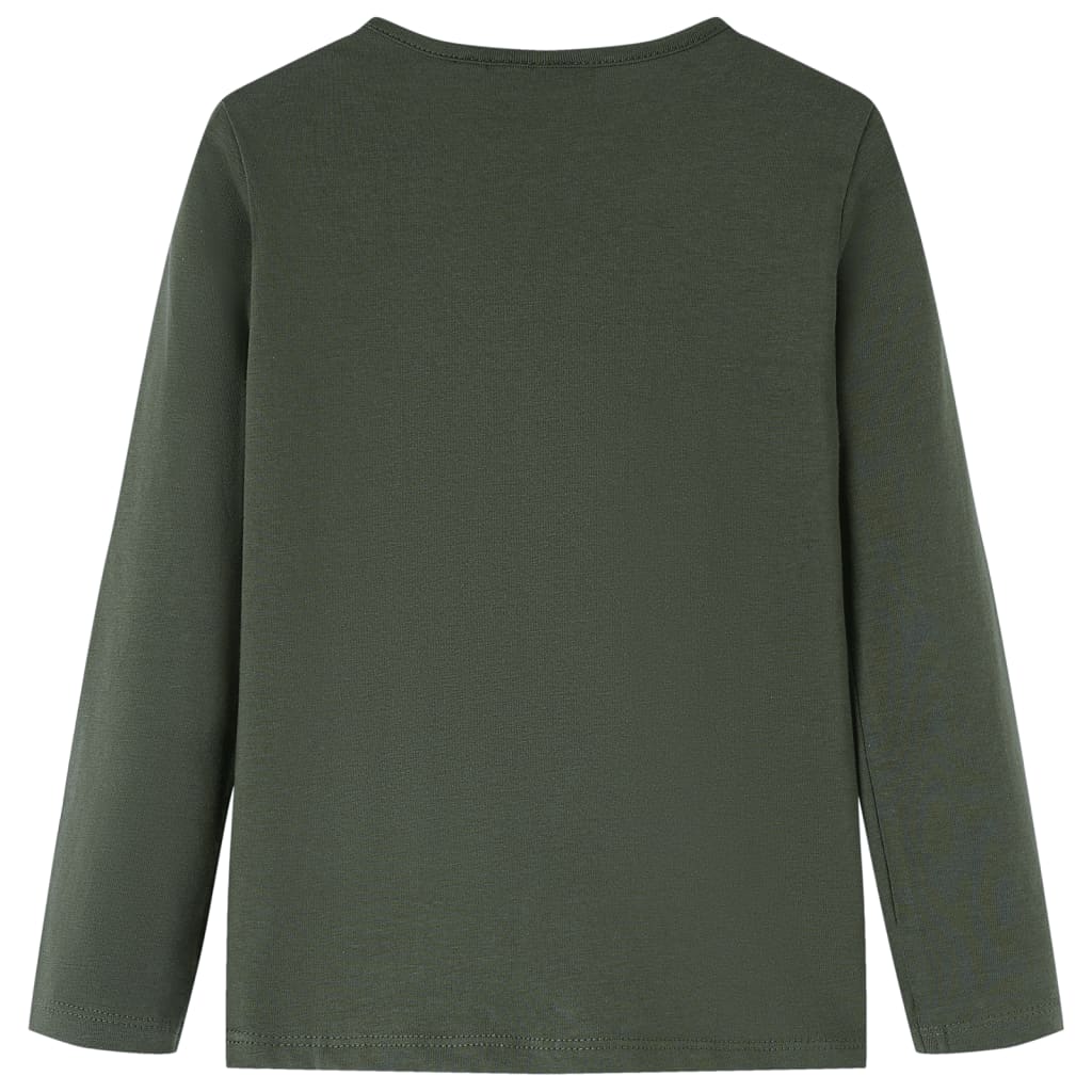 Tricou cu mâneci lungi pentru copii, kaki, 116 GartenMobel Dekor