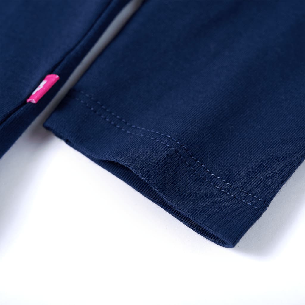 Tricou pentru copii cu mâneci lungi, bleumarin, 104 GartenMobel Dekor