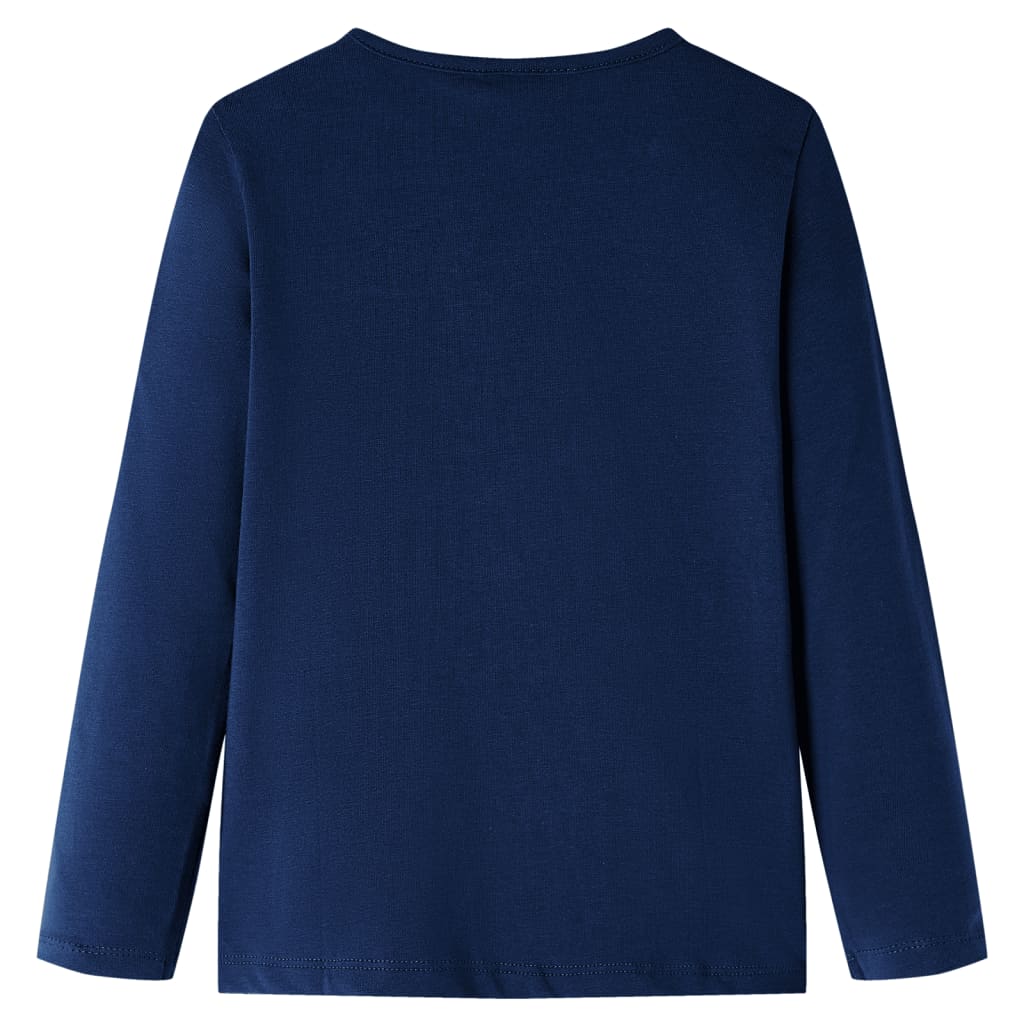 Tricou pentru copii cu mâneci lungi, bleumarin, 104 GartenMobel Dekor