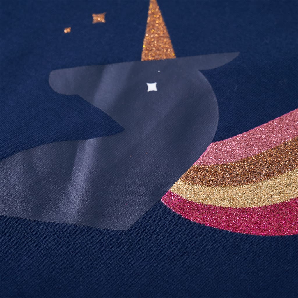 Tricou pentru copii cu mâneci lungi, bleumarin, 104 GartenMobel Dekor