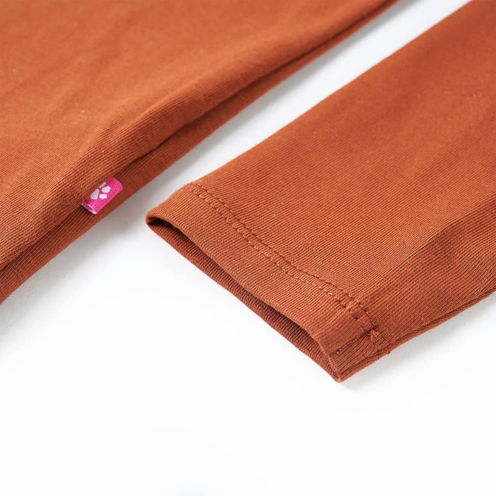 Tricou pentru copii cu mâneci lungi, coniac, 116 GartenMobel Dekor