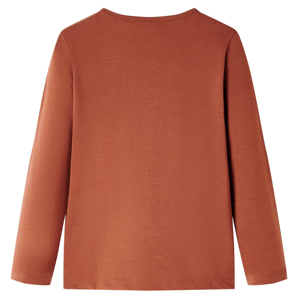 Tricou pentru copii cu mâneci lungi, coniac, 128 GartenMobel Dekor