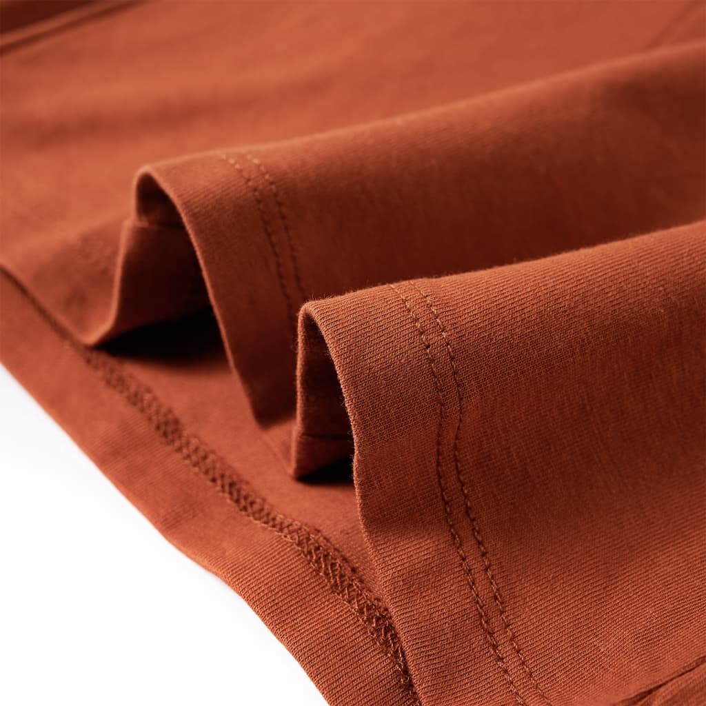 Tricou pentru copii cu mâneci lungi, coniac, 140 GartenMobel Dekor