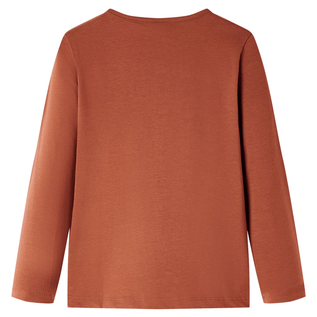 Tricou pentru copii cu mâneci lungi, coniac, 140 GartenMobel Dekor