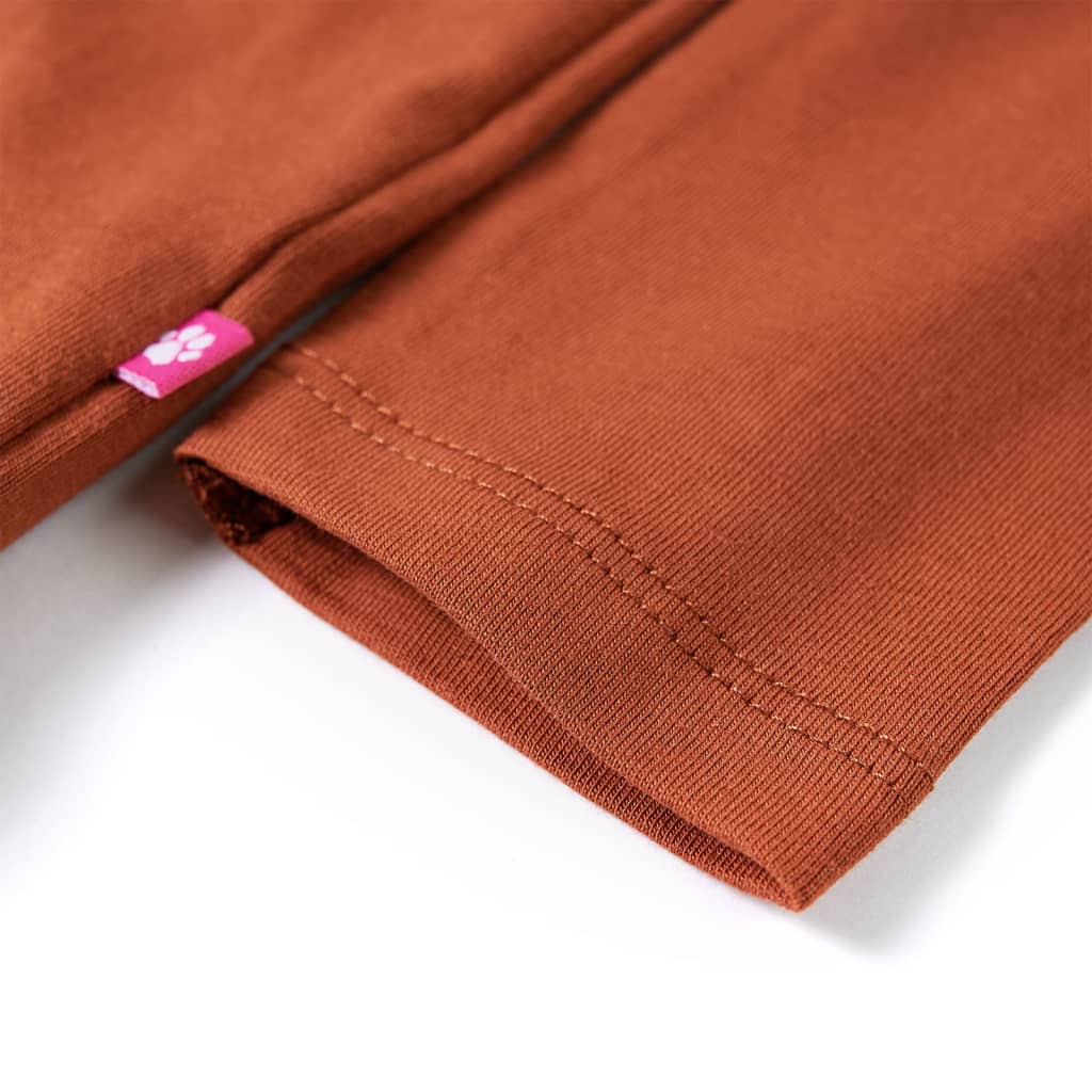 Tricou pentru copii cu mâneci lungi, coniac, 92 GartenMobel Dekor