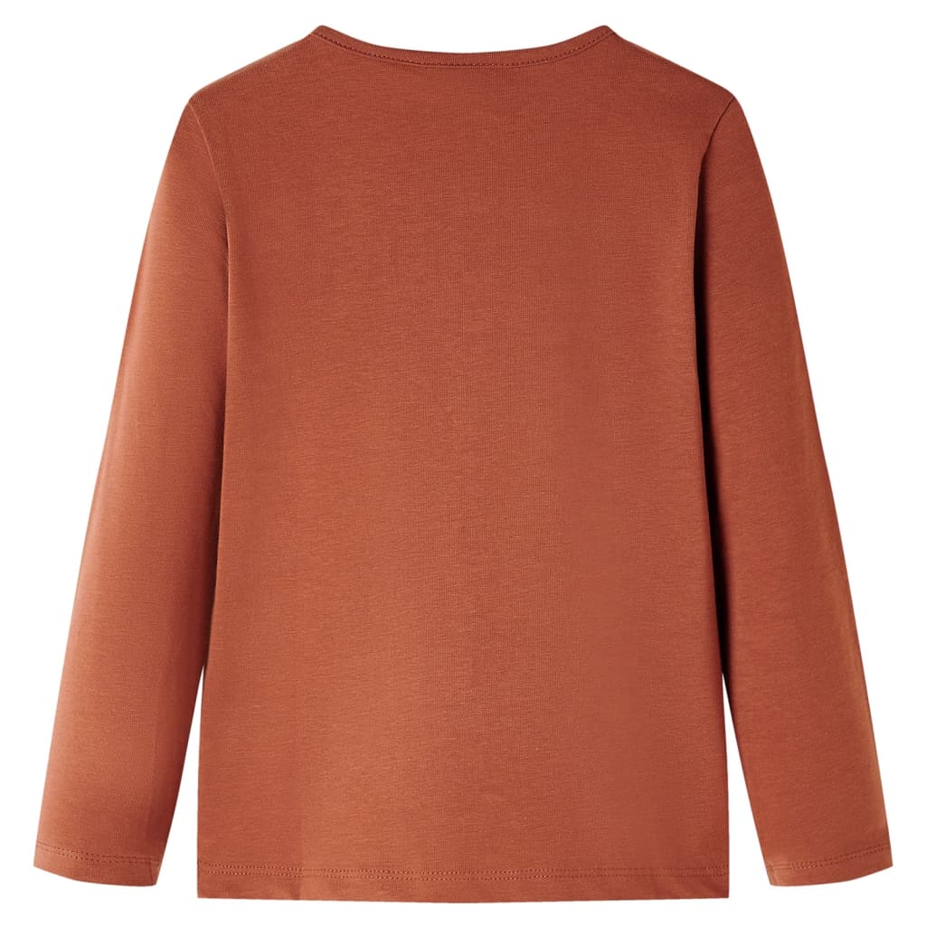 Tricou pentru copii cu mâneci lungi, coniac, 92 GartenMobel Dekor