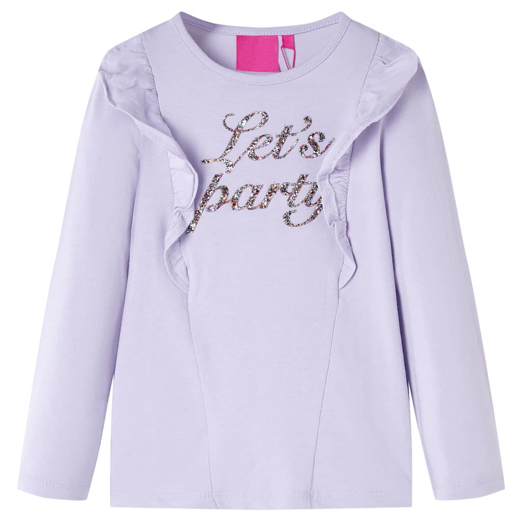 Tricou pentru copii cu mâneci lungi, lila, 104 GartenMobel Dekor