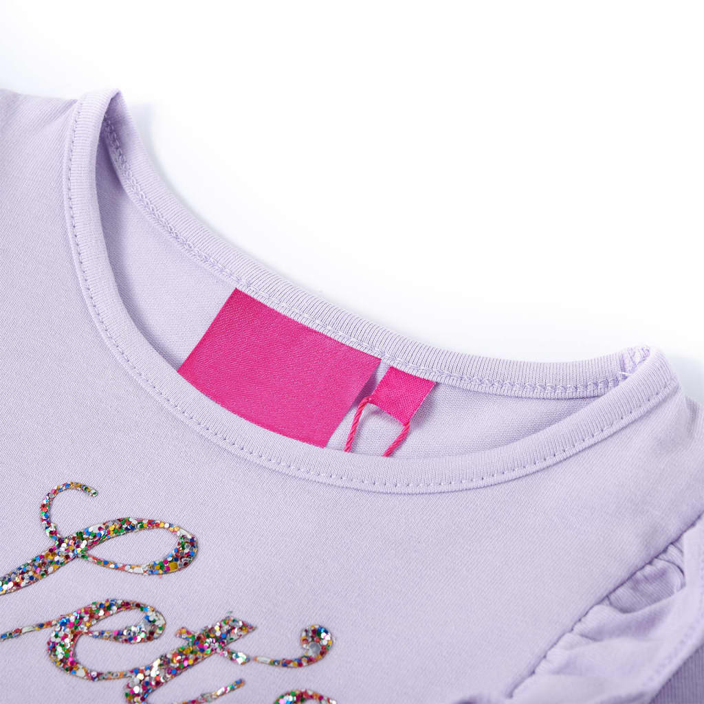 Tricou pentru copii cu mâneci lungi, lila, 104 GartenMobel Dekor