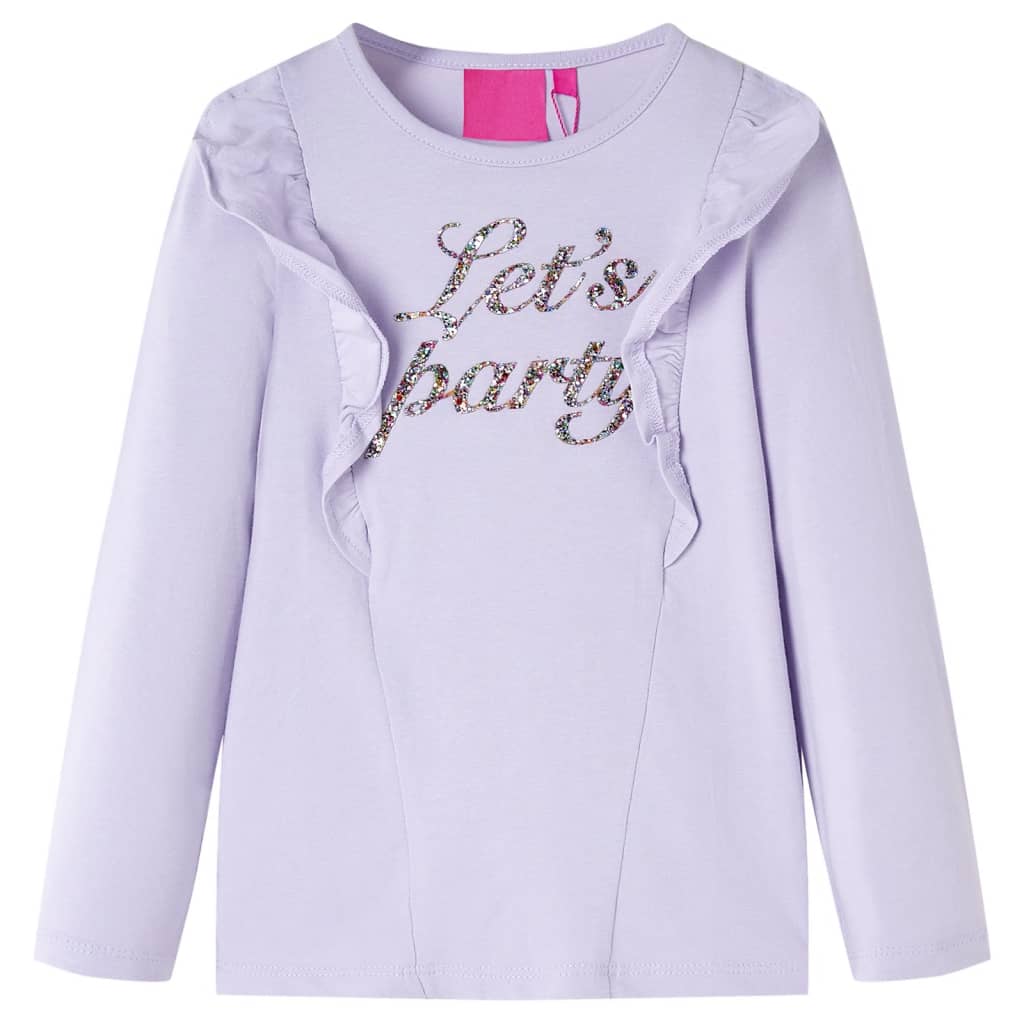 Tricou pentru copii cu mâneci lungi, lila, 116 GartenMobel Dekor