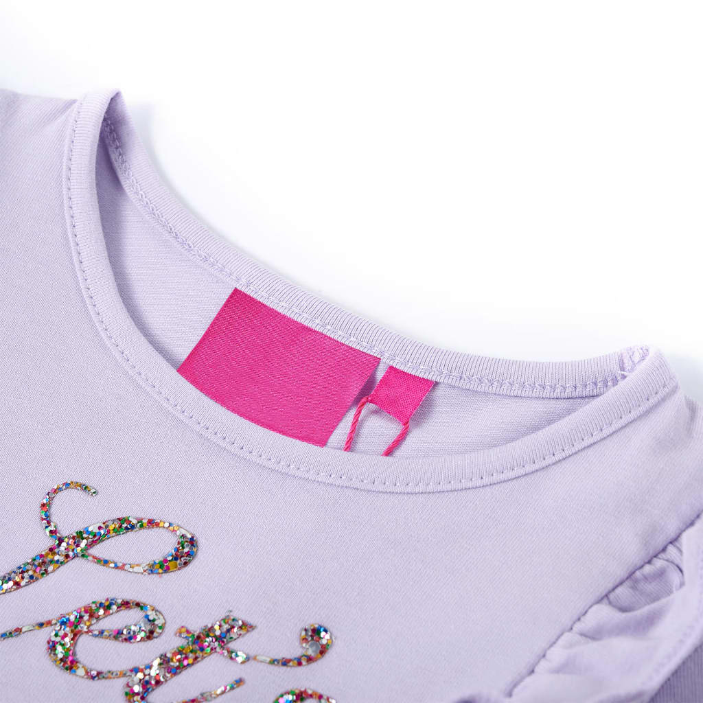 Tricou pentru copii cu mâneci lungi, lila, 116 GartenMobel Dekor