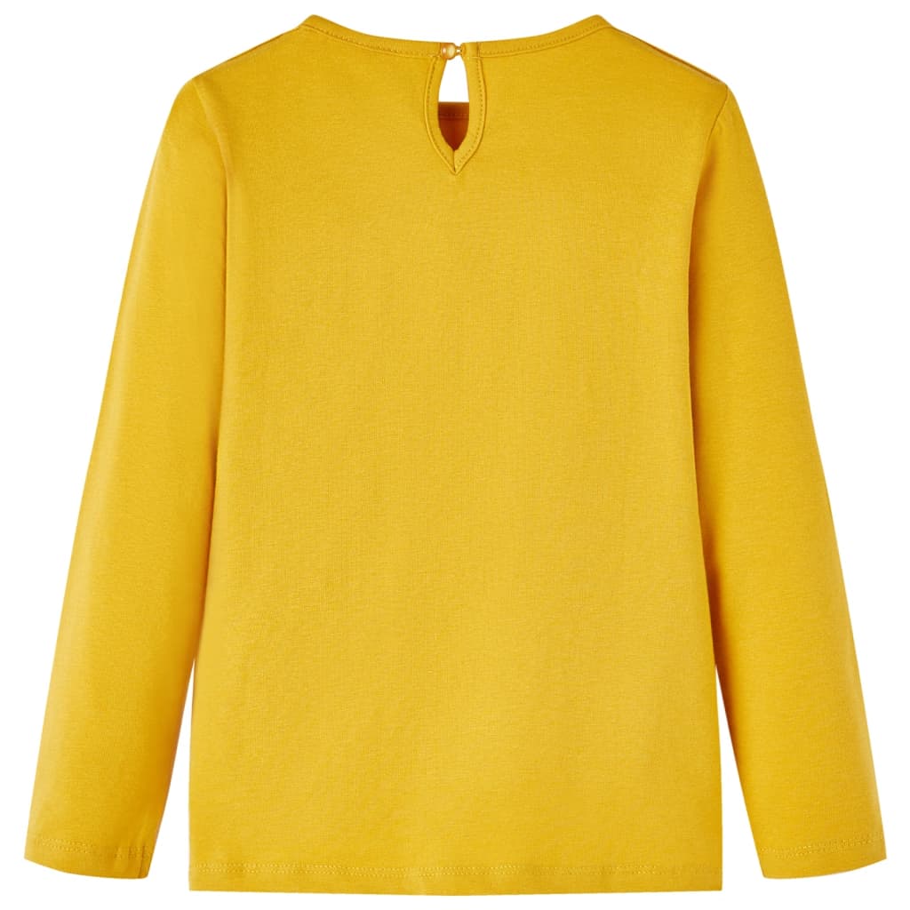 Tricou pentru copii cu mâneci lungi, ocru, 104 GartenMobel Dekor