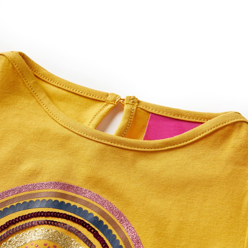 Tricou pentru copii cu mâneci lungi, ocru, 104 GartenMobel Dekor