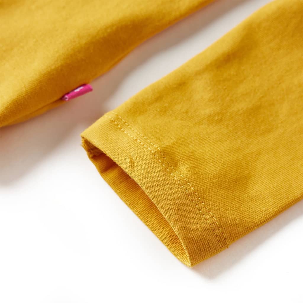 Tricou pentru copii cu mâneci lungi, ocru, 104 GartenMobel Dekor