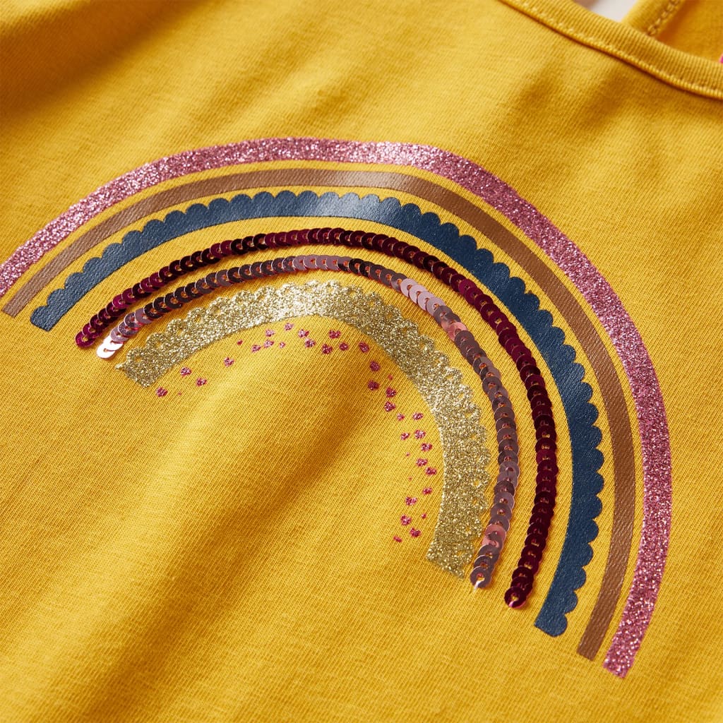 Tricou pentru copii cu mâneci lungi, ocru, 104 GartenMobel Dekor