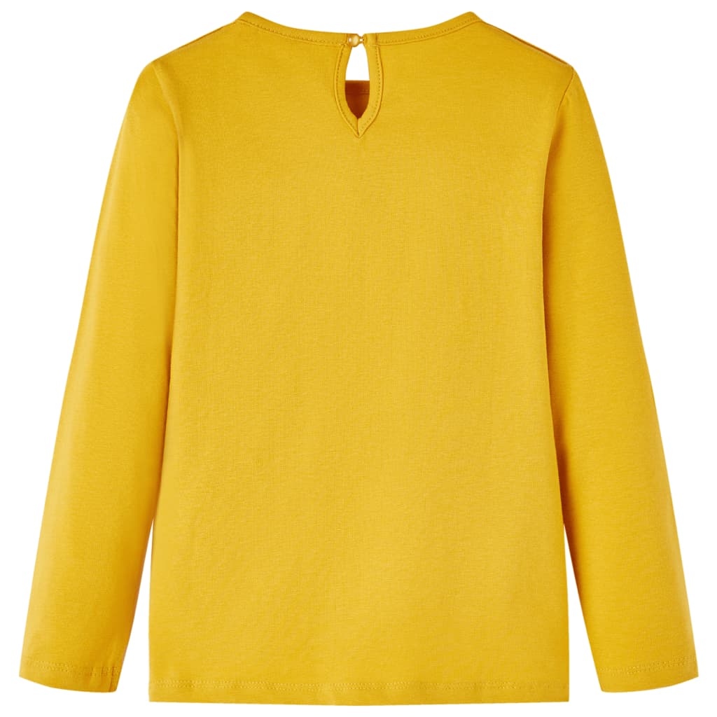 Tricou pentru copii cu mâneci lungi, ocru, 140 GartenMobel Dekor