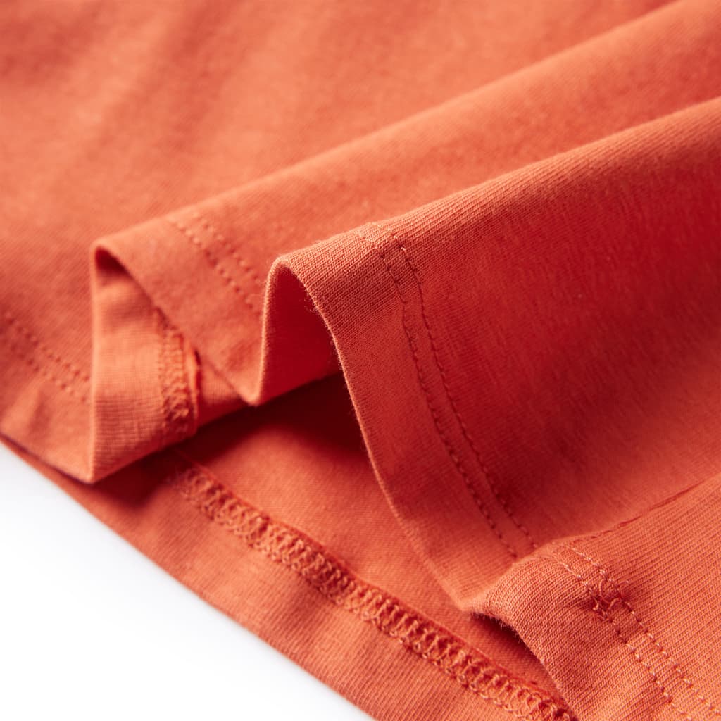 Tricou pentru copii cu mâneci lungi, portocaliu ars, 104 GartenMobel Dekor