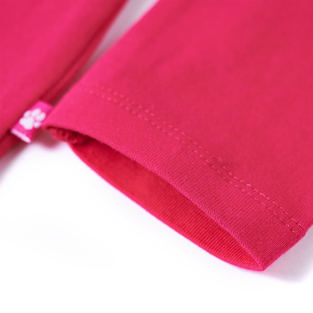 Tricou pentru copii cu mâneci lungi, roz aprins, 104 GartenMobel Dekor