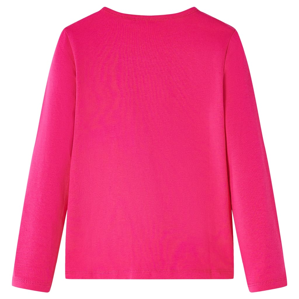 Tricou pentru copii cu mâneci lungi, roz aprins, 140 GartenMobel Dekor
