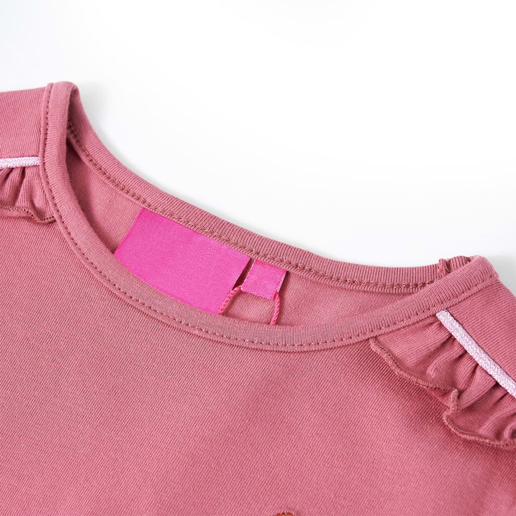 Tricou pentru copii cu mâneci lungi, zmeuriu, 116 GartenMobel Dekor
