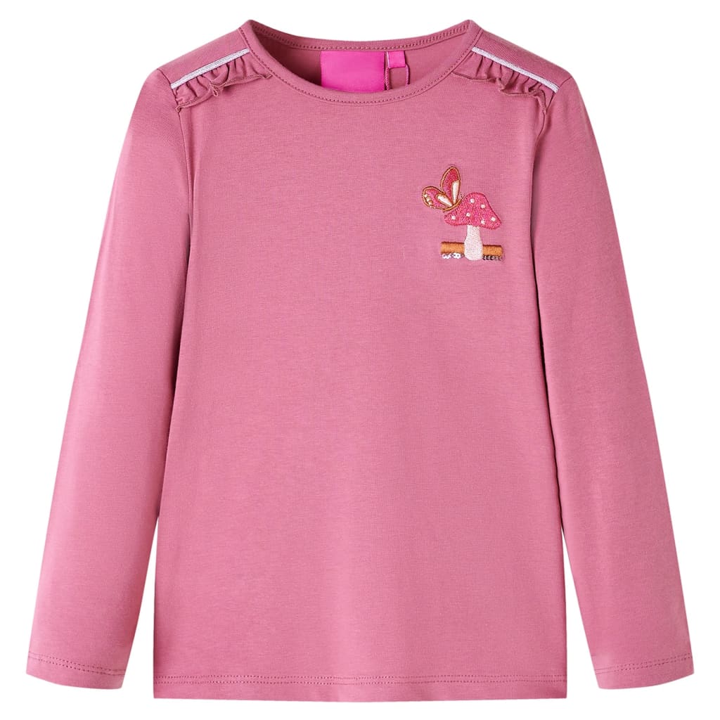 Tricou pentru copii cu mâneci lungi, zmeuriu, 140 GartenMobel Dekor