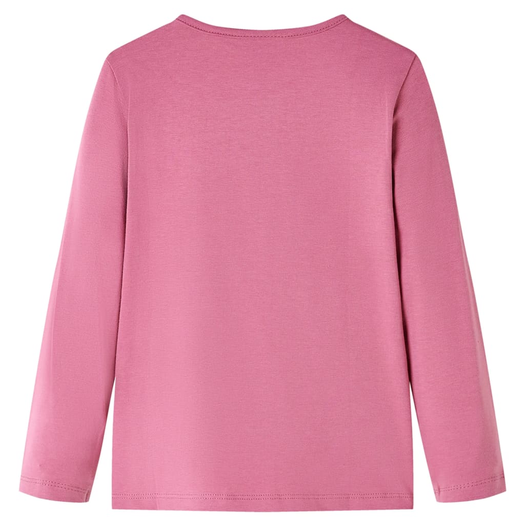 Tricou pentru copii cu mâneci lungi, zmeuriu, 140 GartenMobel Dekor