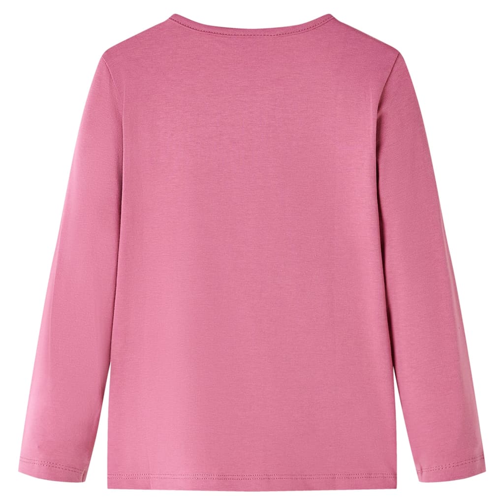 Tricou pentru copii cu mâneci lungi, zmeuriu, 92 GartenMobel Dekor