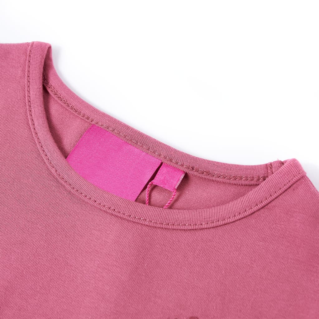 Tricou pentru copii cu mâneci lungi roz zmeură 116 GartenMobel Dekor