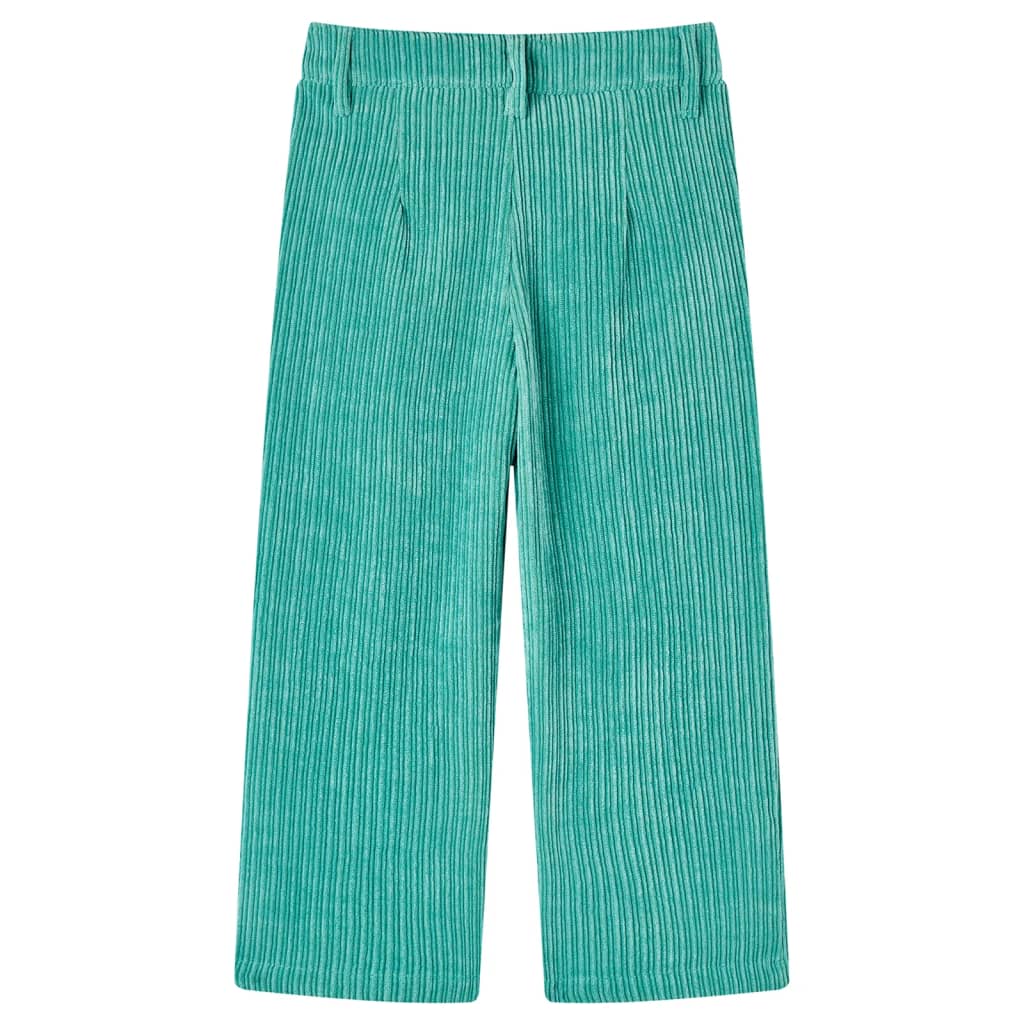 Pantaloni de copii din velur, verde mentă, 92 GartenMobel Dekor