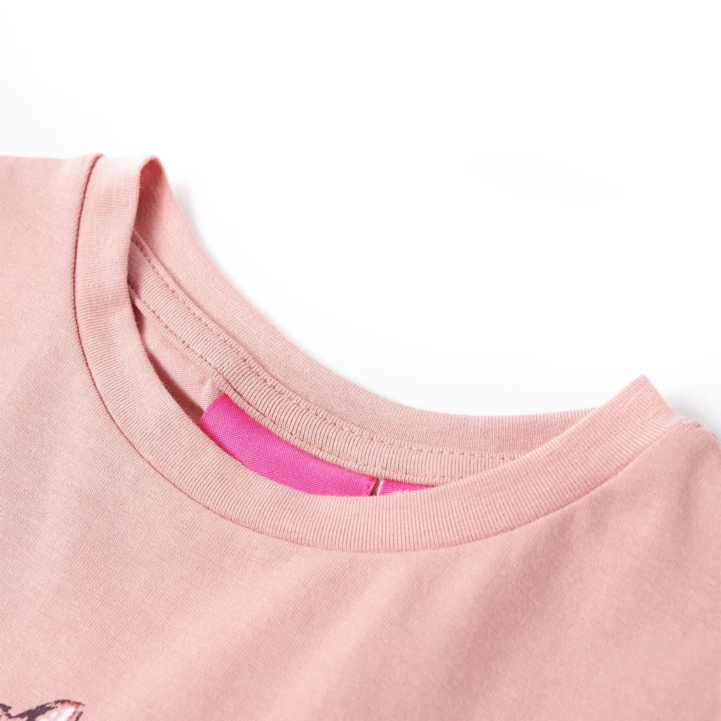 Tricou de copii cu mâneci lungi, roz, 128 GartenMobel Dekor