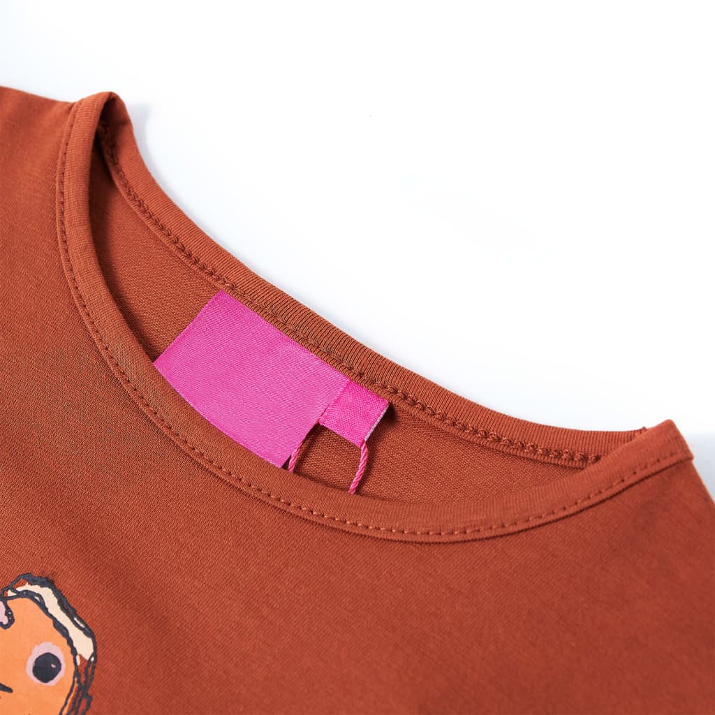 Tricou pentru copii cu mâneci lungi, coniac, 116 GartenMobel Dekor