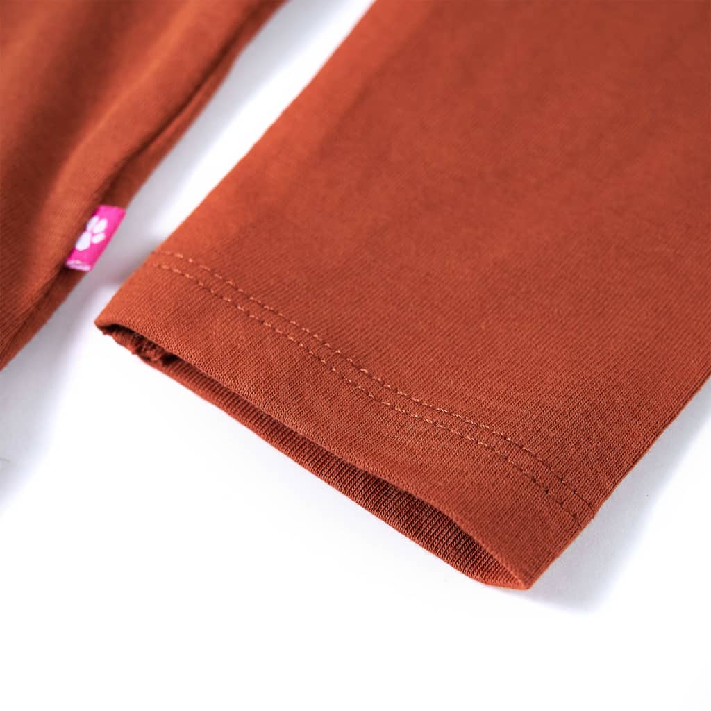 Tricou pentru copii cu mâneci lungi, coniac, 116 GartenMobel Dekor