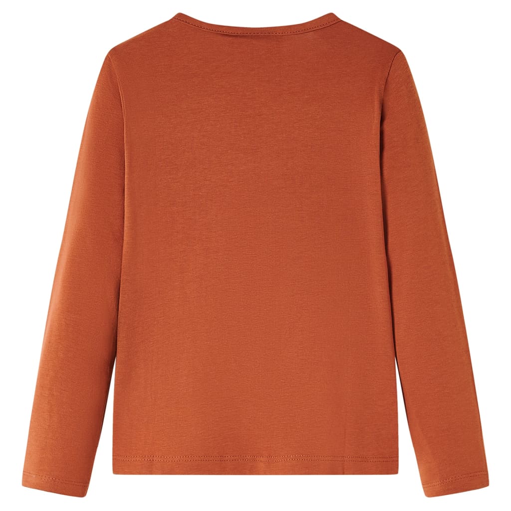 Tricou pentru copii cu mâneci lungi, coniac, 116 GartenMobel Dekor