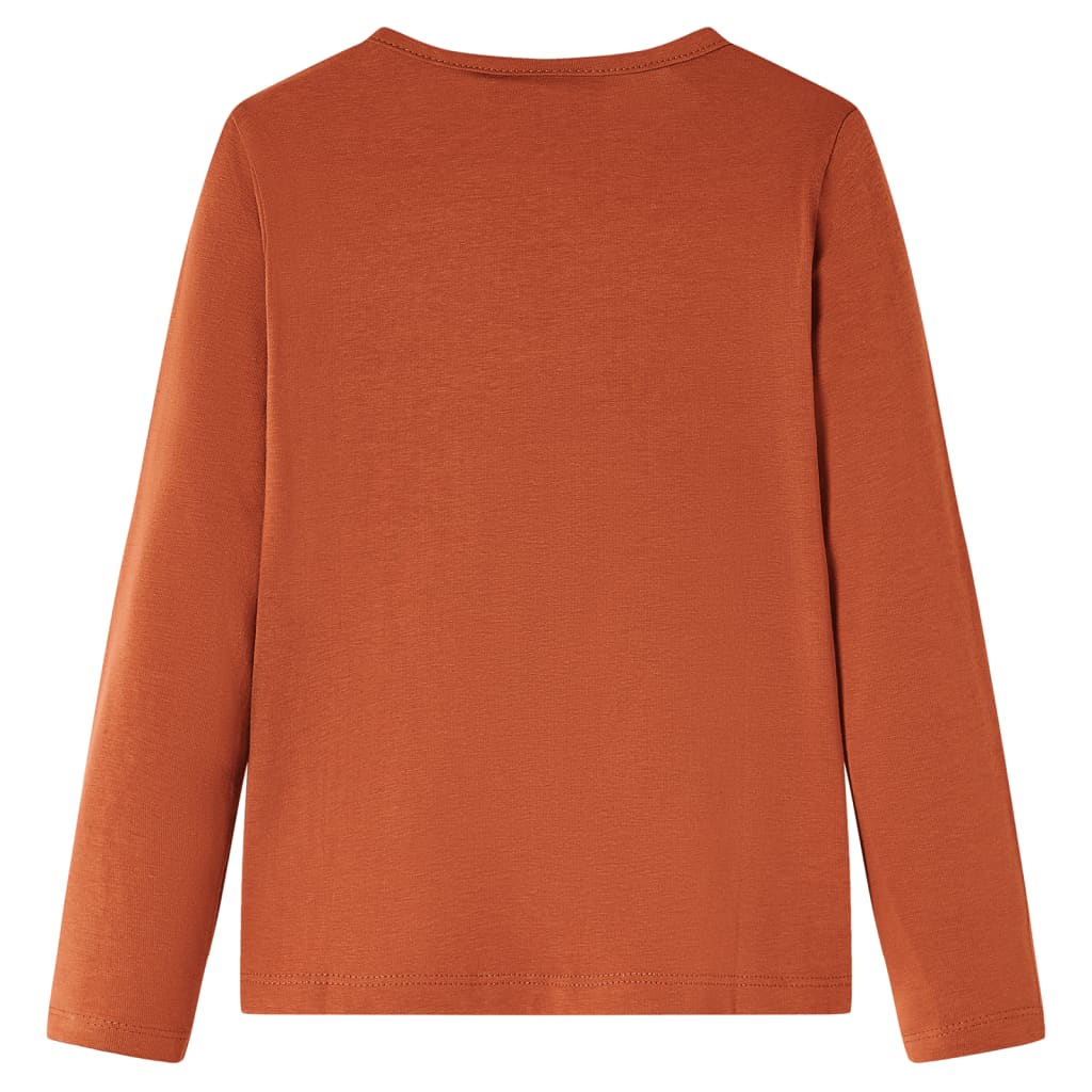 Tricou pentru copii cu mâneci lungi, coniac, 140 GartenMobel Dekor