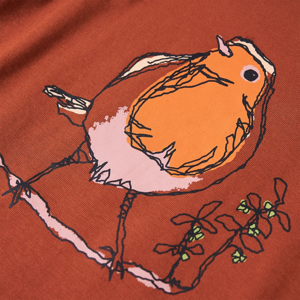 Tricou pentru copii cu mâneci lungi, coniac, 140 GartenMobel Dekor