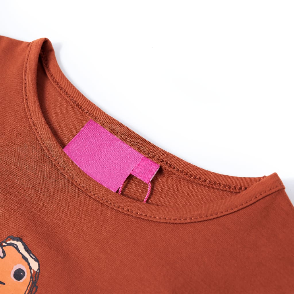 Tricou pentru copii cu mâneci lungi, coniac, 140 GartenMobel Dekor