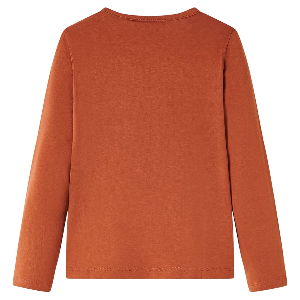 Tricou pentru copii cu mâneci lungi, coniac, 92 GartenMobel Dekor