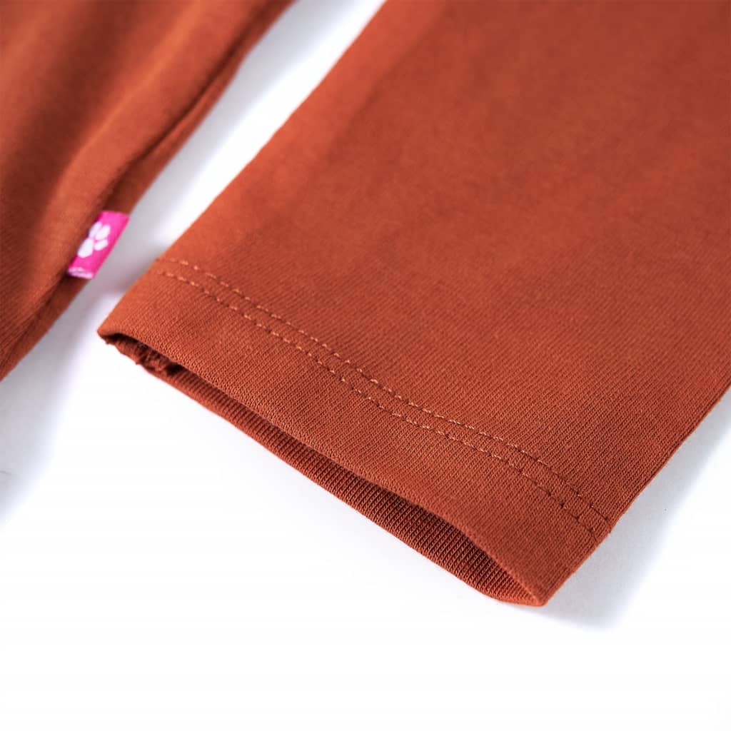 Tricou pentru copii cu mâneci lungi, coniac, 92 GartenMobel Dekor