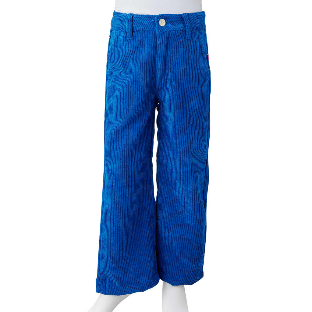 Pantaloni pentru copii, velur, albastru cobalt 128 GartenMobel Dekor