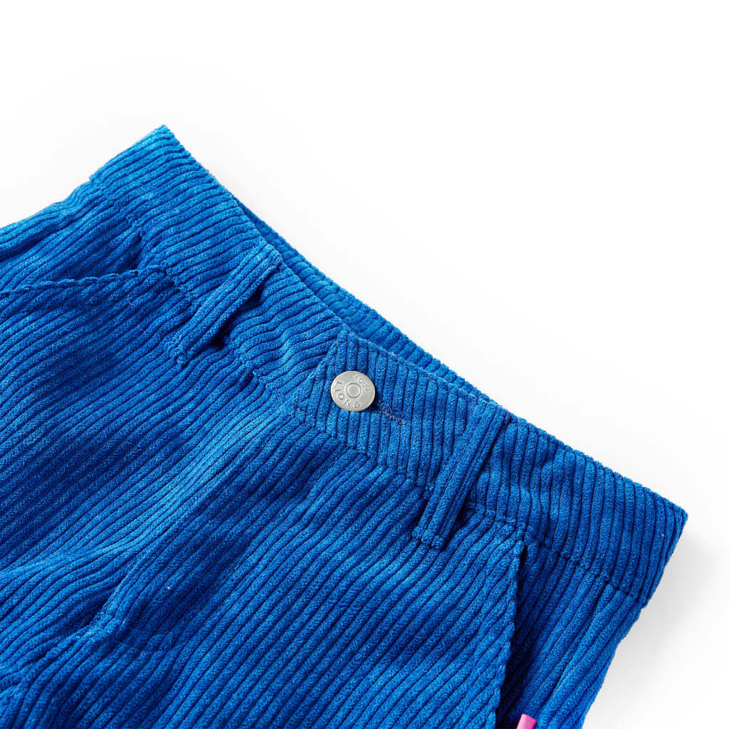 Pantaloni pentru copii, velur, albastru cobalt 128 GartenMobel Dekor