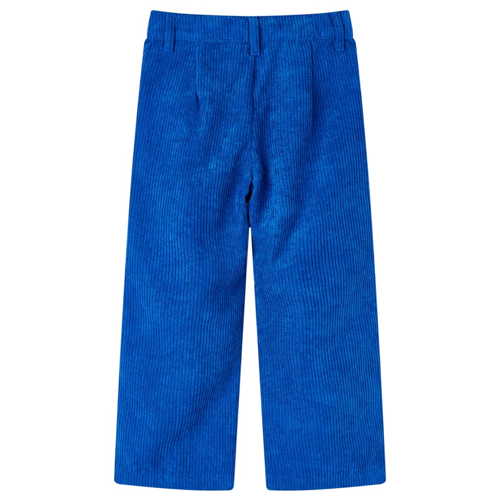 Pantaloni pentru copii, velur, albastru cobalt 128 GartenMobel Dekor