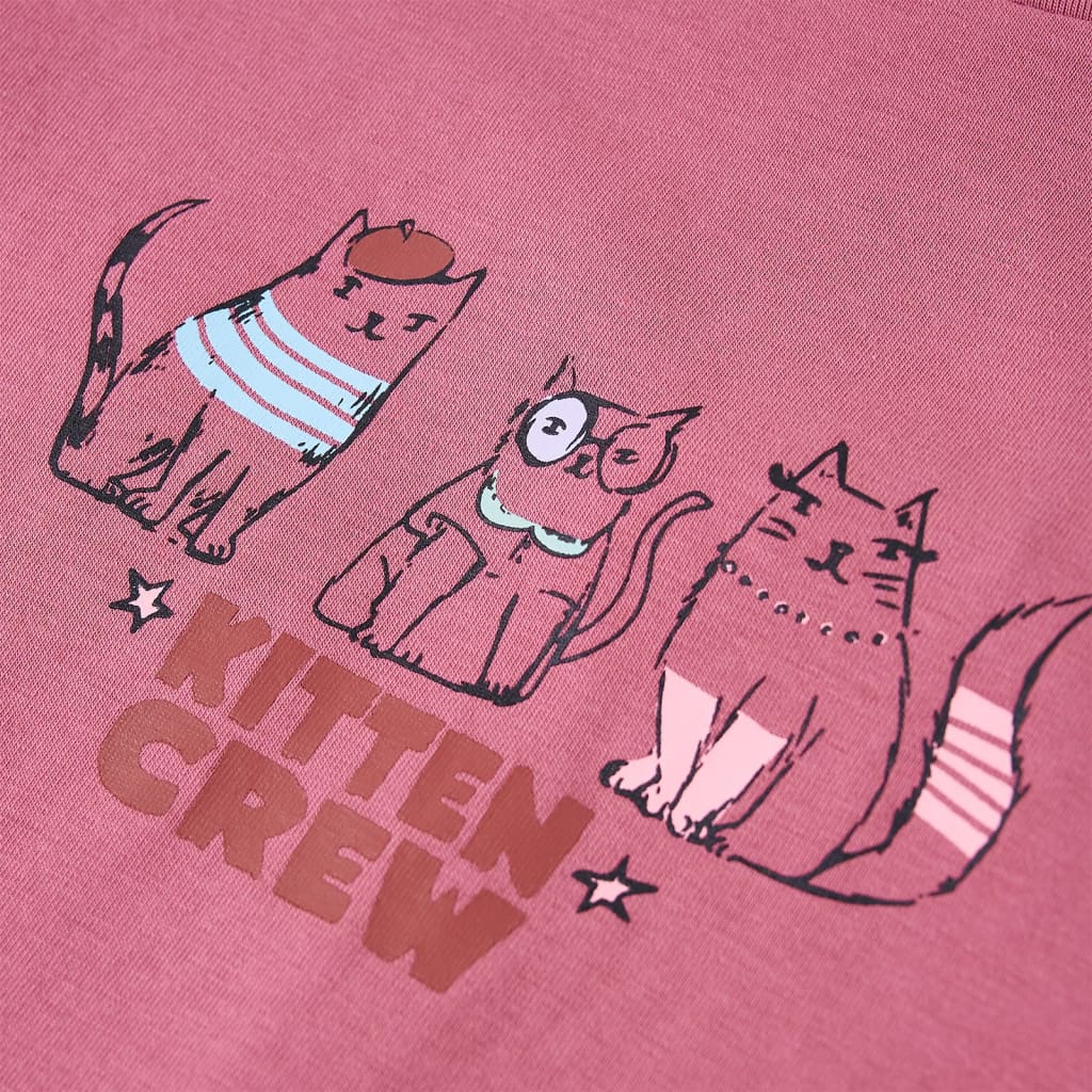 Tricou pentru copii cu mâneci lungi, zmeuriu, 104 GartenMobel Dekor