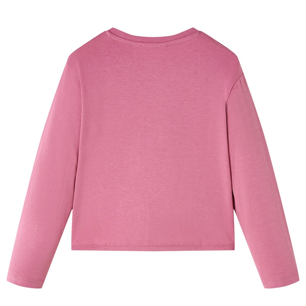 Tricou pentru copii cu mâneci lungi, zmeuriu, 104 GartenMobel Dekor