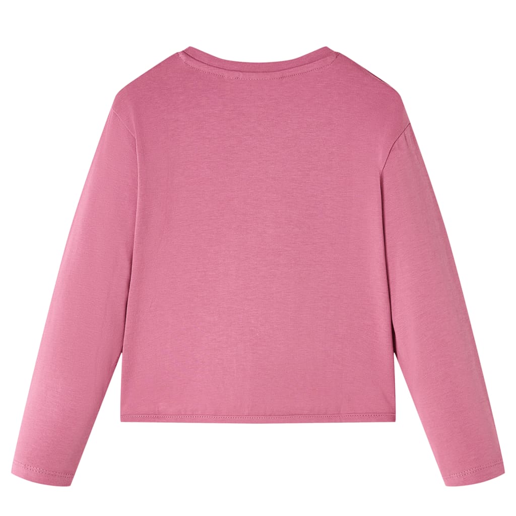 Tricou pentru copii cu mâneci lungi, zmeuriu, 128 GartenMobel Dekor